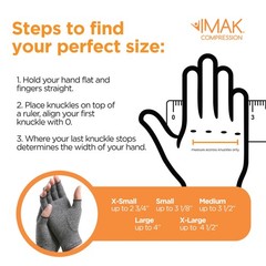 IMAK Compression Gray Cotton / Lycra® Arthritis Glove A20171, 1 Ct