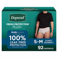 Depend Protection Plus Ultimate Underwear for Men Small/Med, Lg, XLg