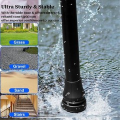 4 Pack 7/8 Inch Rubber Crutch Tips Cane Replacement Feet Heavy Duty Walking Pad