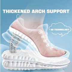 4D Memory Cloud Technology Insole – Super Soft Ultra Comfort Insoles Foam Sport