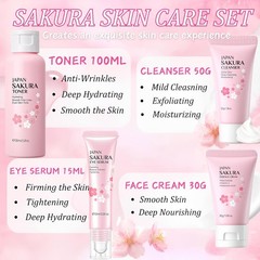 Eonfave Sakura Skin Care Set For Women Birthday Gifts For Teen Girls – Skin