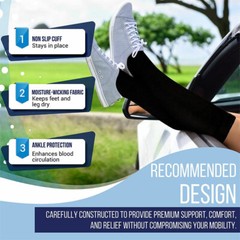 3 Pair Compression Socks Wide Calf – Nylon Spandex Knee High Support Stockings