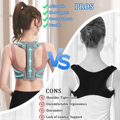 HTOGQCQ Posture Corrector for Women and Men, Adjustable Back X-Large, Gray