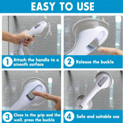 1Pc Shower Grab Bar Showers Suction Bar Handle Bathroom Safety Grip Handle