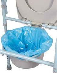 Carex Commode Liners Holds 2 Quarts Liquid, 6 Packs of 7 ea, 42 Count