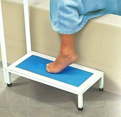 Step with Handrail Nonslip Bath Shower Kitchen Supports Up To 500lbs Heavy Duty