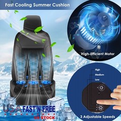 Summer Water Cooling Seat Cushion With Fans 3 Speeds 78°F For Home Office Car