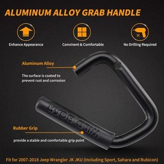 Front & Rear Grab Handle Kit Aluminum Alloy Grab Bar for 2007-2018 Jeep Wrang…