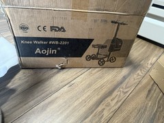 Aojin WB-2201 Foldable Knee Scooter Walker All Terrain w/ Bag & Brakes