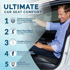 Car Seat Cushion–Premium Wedge 100% Polyurethane Foam Car Cushions for Black
