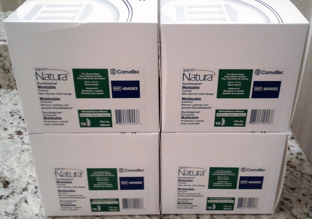 Convatec 404593 Moldable Convex 1 3/4 inch wafer 4 boxes 40 wafers!