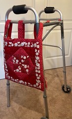 Quilted Handmade Baseball Walker Organizer Cotton Fabric 16” w/7 pockets WO-134
