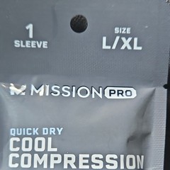 Mission Pro Quick Dry Cool Compression Elbow Sleeve Cool to the Touch Black L/XL