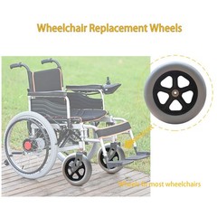 2 PCS 8 x 1.5 Inch Solid Wheels for Rollator Walker Folding Hand Truck Access…