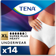 TENA Women Super plus Underwear, Incontinence, Disposable, Heavy Absorbency, XL,
