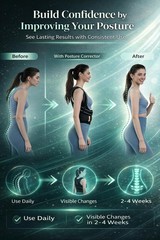 TNDCKP Posture Corrector for Men and Women – Dual-Zone Elastic Medium, Black