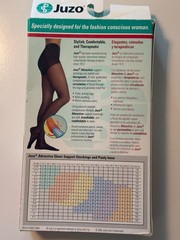 Juzo Compression Type AT Pantyhose 15-20 MmHg Italy Size 3 Charcoal Model 5140