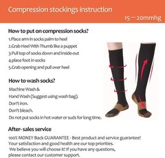 Medias Calcetines De Compresion 6 Pares Varices Hombres Mujeres 20-30 Mmhg -US