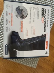 Sharper Image Air Compression Boots Flex Circulation Massager Portable Foldable