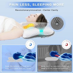 QIUBABYO Adjustable Ergonomic Neck Support Pillow – Memory Foam