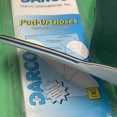 Darco Pod Orthoses Therapeutic Insoles size M Anti Microbial Mens 6-8 Women 8-10