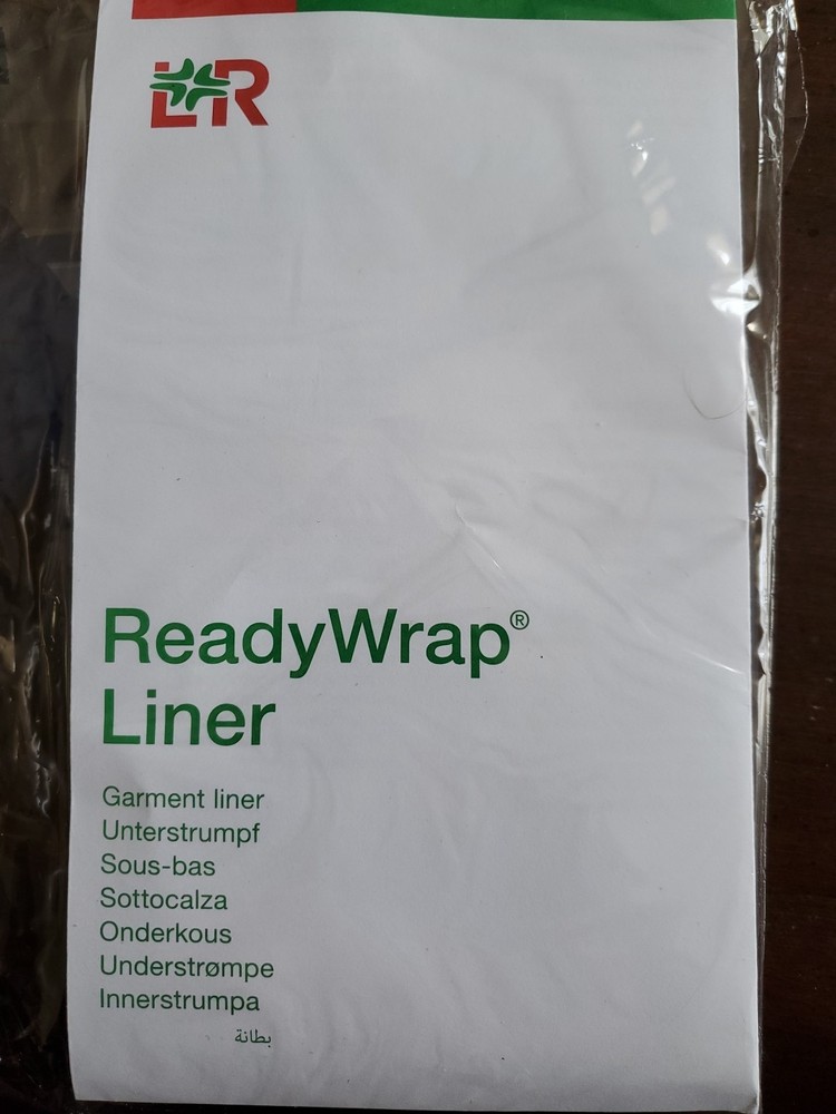 L&R Ready Wrap Liner Black Garment Sock Calf and Foot Below Knee