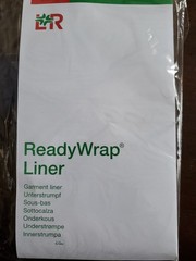 L&R Ready Wrap Liner Black Garment Sock Calf and Foot Below Knee