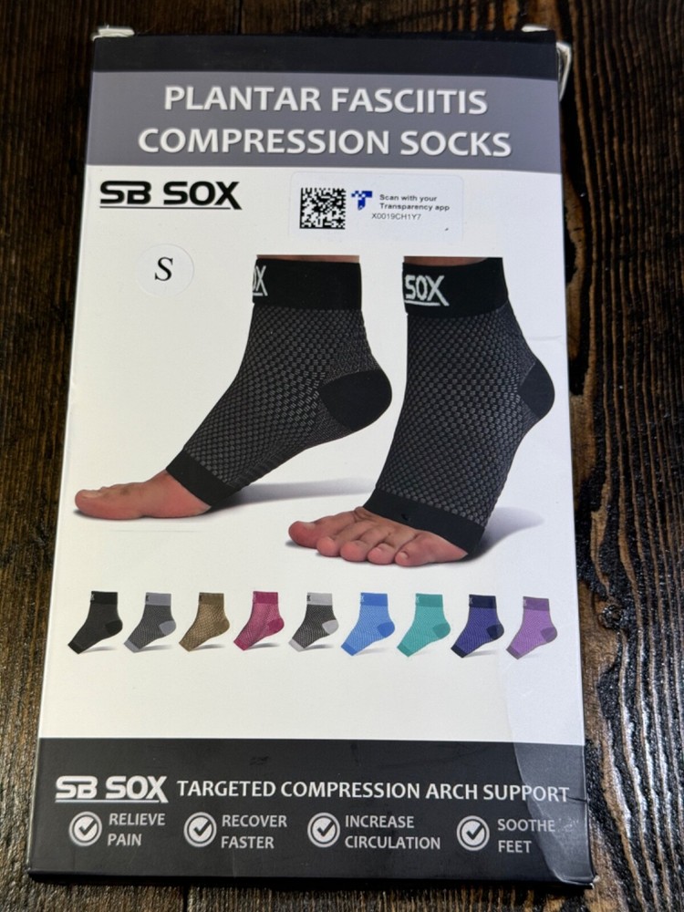 SB Sox Plantar Fasciitis Compression socks for Men & Women Arch Support S M L