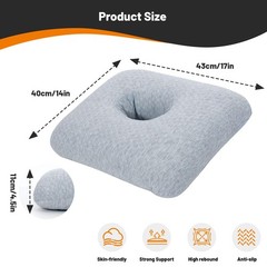 Donut Pillow for Bed Sores Treatment Buttocks, Wheelchair Cushion Bedsore Pre…