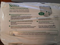 Tranquility Select Disposable Absorbent Underwear Small, Pack of 22, 4 Packs