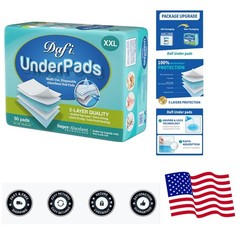 Disposable Bed Pads Extra Large 30”x 36”50 Count Adult Incontinence Underpads…