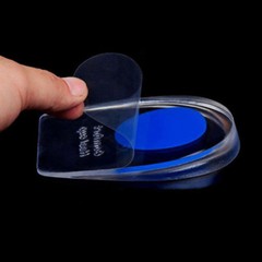 2 Pairs Heel Support Gel Silicone Cushion Orthotic Insole Plantar Care Heel Cups