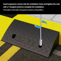 2/4/6PCS Rise Heavy Duty Rubber Driveway Threshold Curb Ramp For Wheelchair Cars