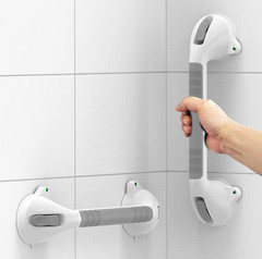16.5Inch 2 Pack Suction Balance Assist Bathroom Handle, Bath Grab Bar