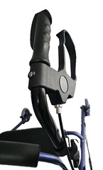 Bariatric Aluminum Rollator Purple Padded Seat Basket and Footrest