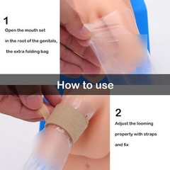 10PCS Male External Catheter Strap Reusable LeakFree Catheter Fixer Penile Clamp