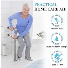Munzong 24 Inch Toilet Support Rail Grab Bar Stainless Steel Handicap Safety