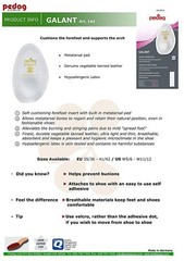 Pedag Galant 144 arch support, forefoot metatarsal pads splayfoot care for women