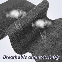 Dark Grey Cashmere Wool Thermal Knee Joint Brace Pad Warm Leg Sleeve