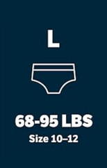 58 Count Size Large 68-95 lbs Girls Goodnites Nighttime Bed-wetting Underwear