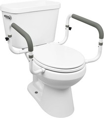 Carex Toilet Safety Frame with Adjustable Rails, Supports 300lbs, Elderly & Hand