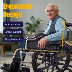 Aluminum Alloy Transport Wheelchair. 20″ Seats. With front and Rear Locking Hand
