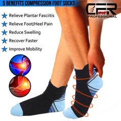 Ankle High Compression Socks Arch Running Support Plantar Fasciitis Men Women US