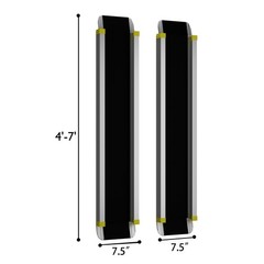 Aluminum 4′ – 7′ Adjustable Non-skid Loading Wheelchair Telescoping Track Ramp