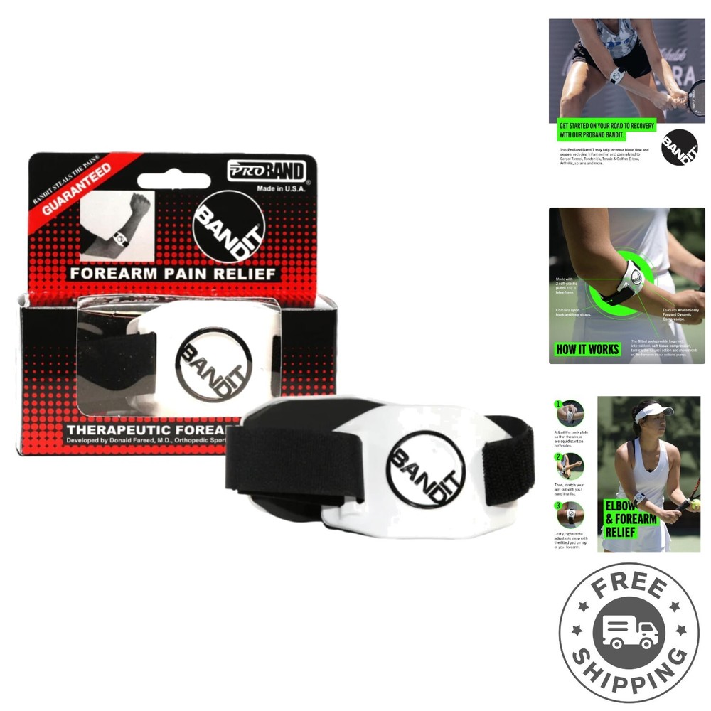 One Size Compression Brace for Elbow and Forearm Relief – Latex-Free & Durable