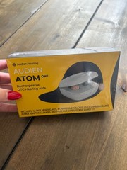 Audien Atom One OTC Hearing Aids Wireless, Rechargeable, Beige