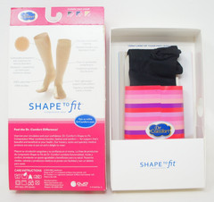 Dr Comfort Shape to Fit Patterned Trouser Socks – Compression 15-20 – Black L