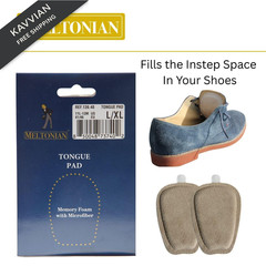 Meltonian Soft Microfiber Tongue Pad for Shoes – Shoe L/XL 11L-13M, Brown