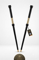 „Handcrafted Genuine Ebony Wood Cane, Premium Brass Accents. Order Today!“