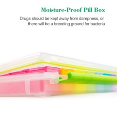 iMedassist Weekly AM/PM Pill Box, Portable Travel Pill Organizer (7-Day / 4-Time